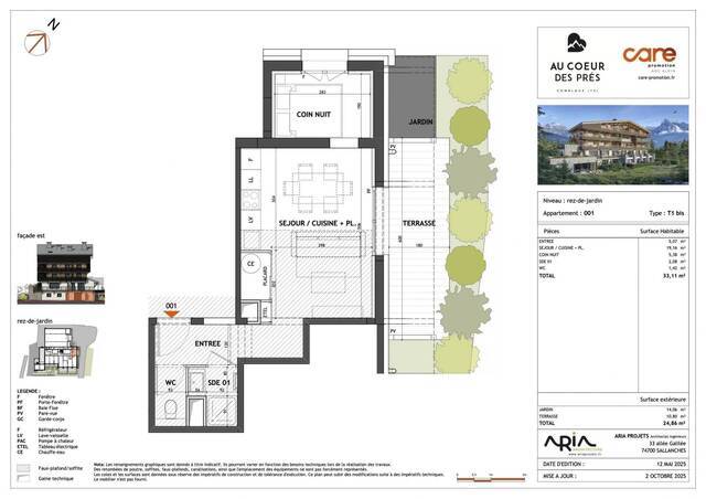 Vente Appartement 2 pièces 33.11 m² Combloux 74920