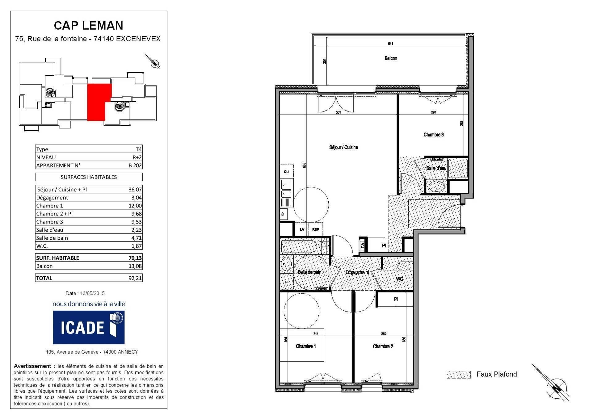 plan d'appartement f4