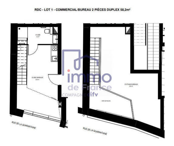 Vente Local commercial 58 m² Lyon 5e Arrondissement 69005