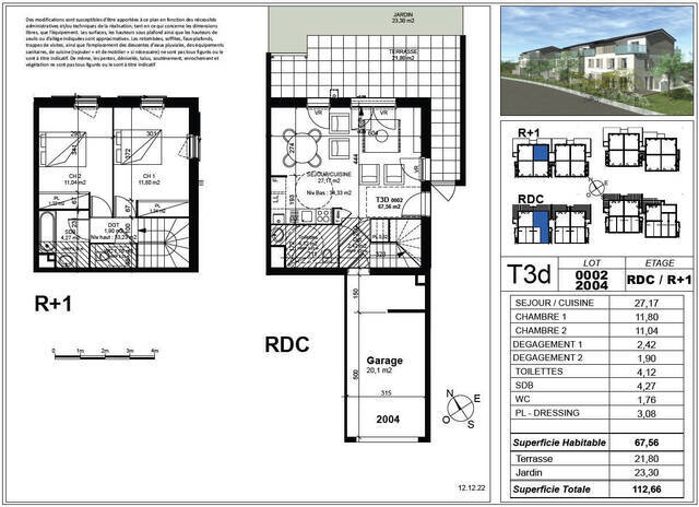Vente Appartement duplex 3 pièces 68 m² Marnaz 74460