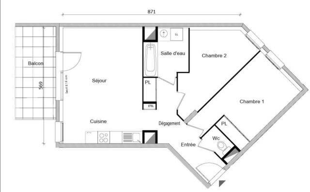 Vente Appartement 3 pièces 58.7 m² Bonneville 74130 Axe passage