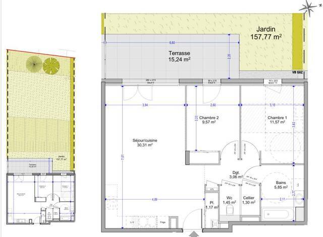 Sale Apartment 3 rooms 64 m² Viuz-en-Sallaz 74250 Pellet