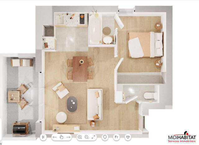 Vente appartement 2 pièces 39 m² à Toulouse (31100)