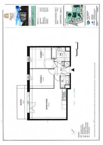 Location logement étudiant appartement 3 pièces 60.86 m² à Saint-André-lez-Lille (59350)