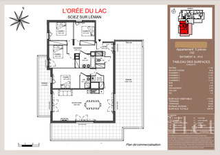 Vente Appartement t5 118.22 m² Sciez 74140