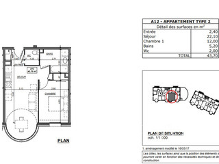 Vente Appartement t2 43.7 m² Abondance 74360