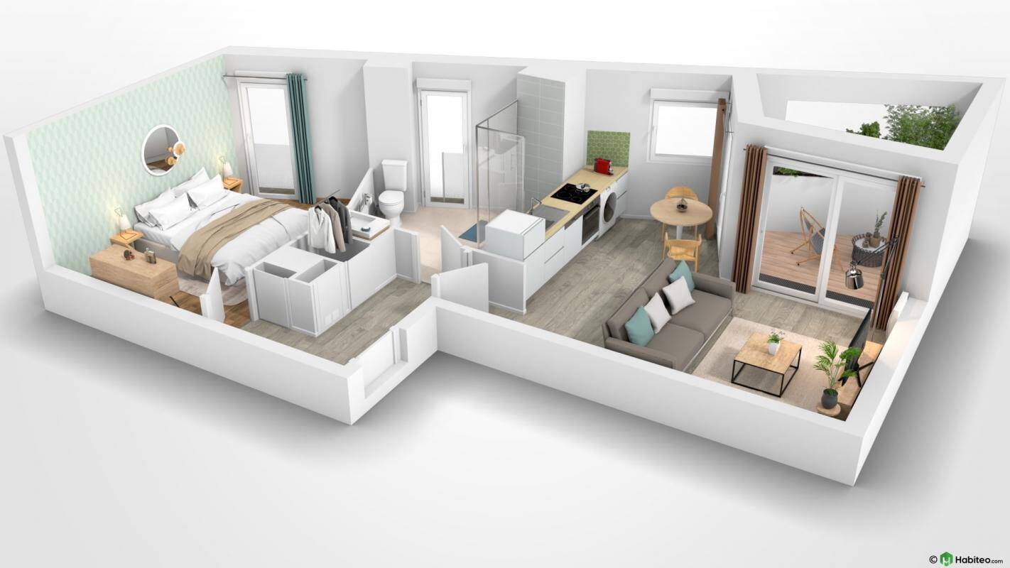 Image d'un appartement 2 pièces à louer à 745€ à nantes (44000)