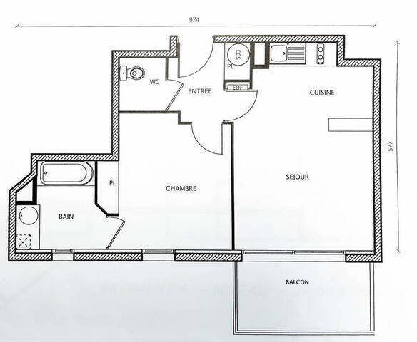 Vente Appartement 2 pièces 43.43 m² Bordeaux (33000)
