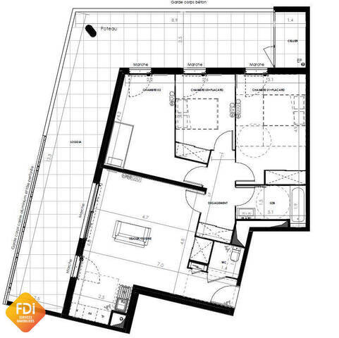 Vente appartement 4 pièces 82 m² à Castries (34160)