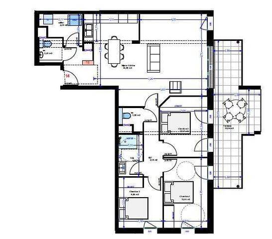 Location Appartement 4 pièces 94.51 m² Crest (26400)