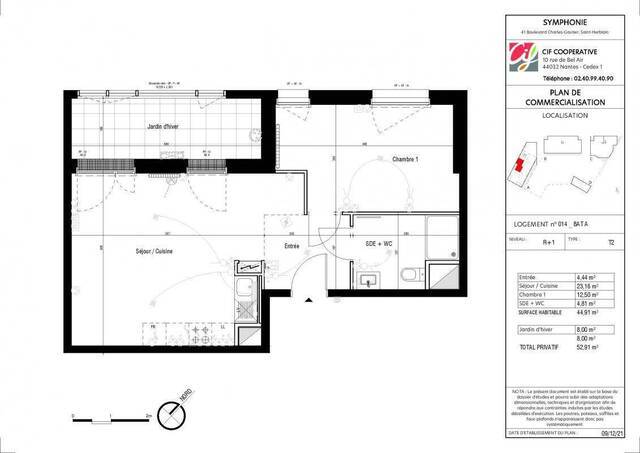 Location Appartement t2 44 m² Saint-Herblain (44800) -