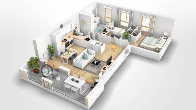 Location appartement t3 61 m² à Nantes (44100) Centre ville-Chantenay