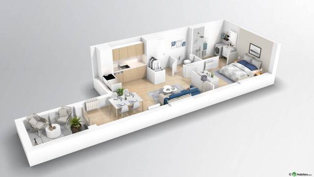 Location appartement t2 44 m² à Saint-Herblain (44800) -