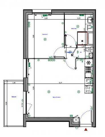 Location appartement t2 41 m² à Nantes (44300) Doulon - Bottière-Bottière - Chénaie