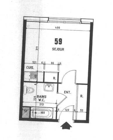 Location appartement t1 23 m² à Nantes (44000) Centre ville-Centre Ville