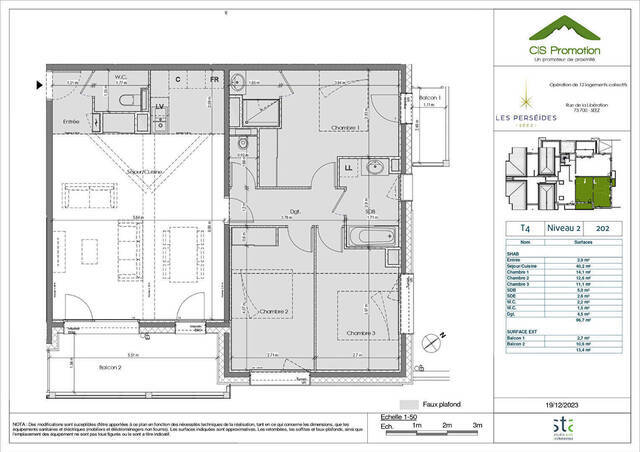 Vente appartement 4 pièces 96.7 m² à Séez (73700)