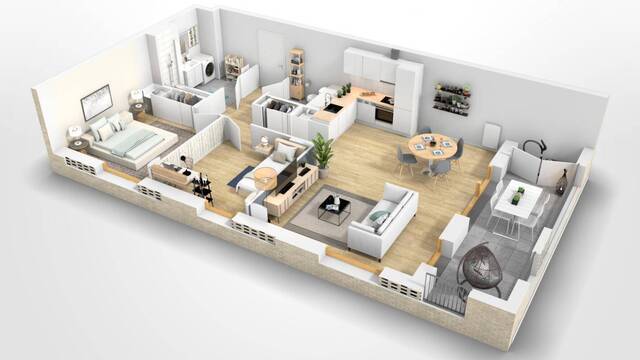 Location appartement t3 67 m² à Nantes (44100) Centre ville-Chantenay