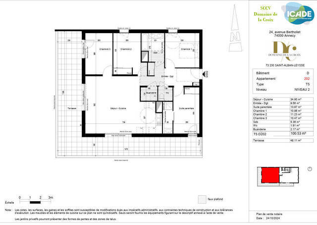 Vente appartement 5 pièces 100 m² à Saint-Alban-Leysse (73230)