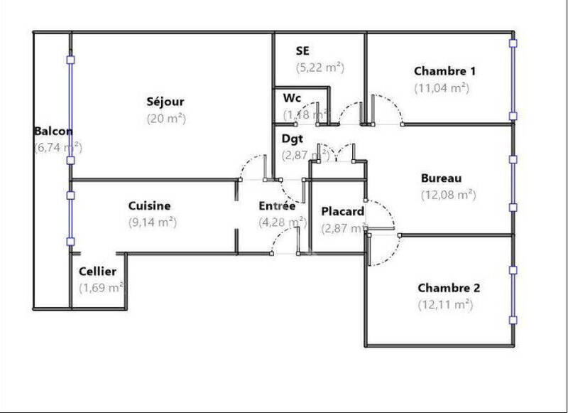 Vente appartement 4 pièces 82.48 m² à Mâcon 71000