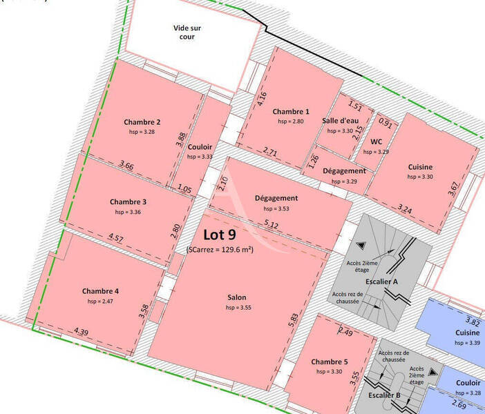 Vente appartement 5 pièces 129.6 m² à Mâcon 71000 Centre-ville