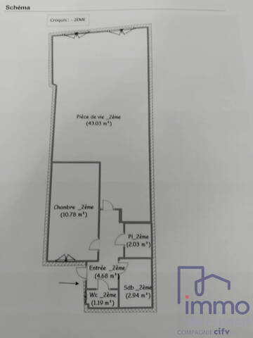 Vente Appartement 2 pièces 64.65 m² Le Puy-en-Velay 43000