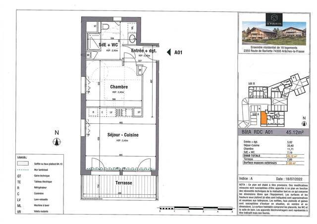 Vente Appartement t2 45.12 m² Les Carroz d'Arâches 74300