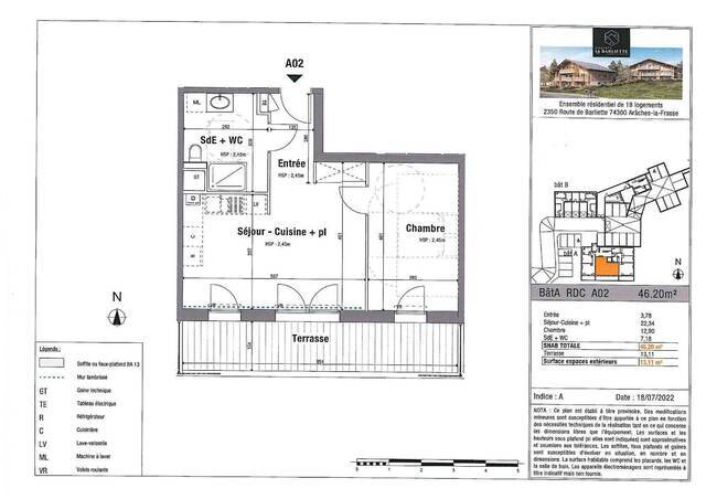 Vente Appartement t2 46.2 m² Les Carroz d'Arâches 74300