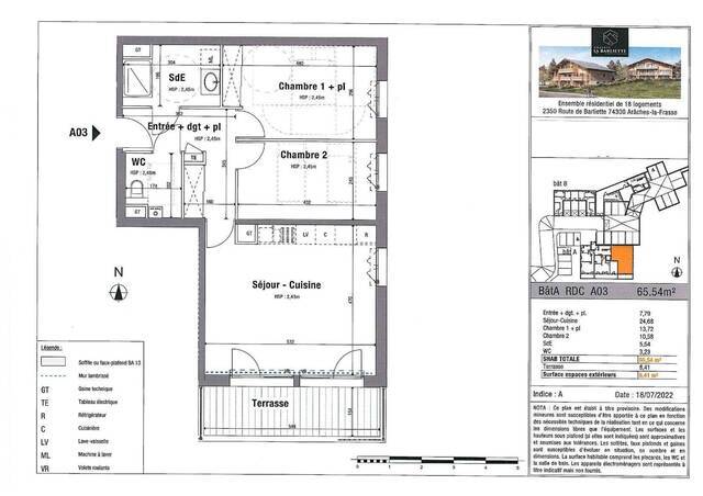 Vente Appartement t3 65.54 m² Les Carroz d'Arâches 74300