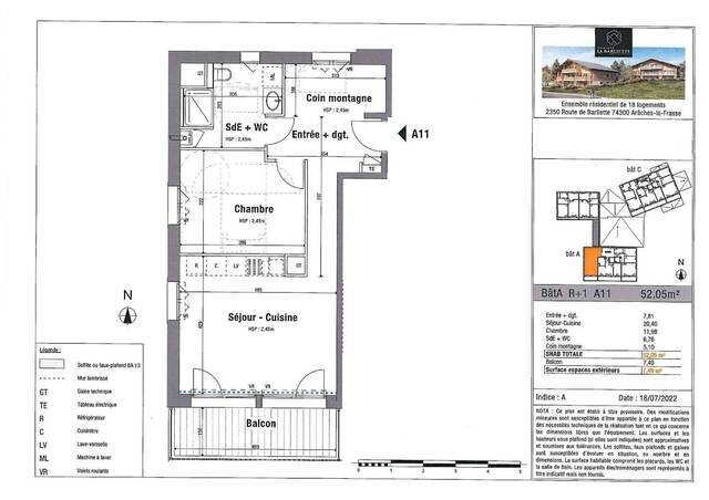 Vente Appartement t2 3 pièces 52.05 m² Les Carroz d'Arâches 74300