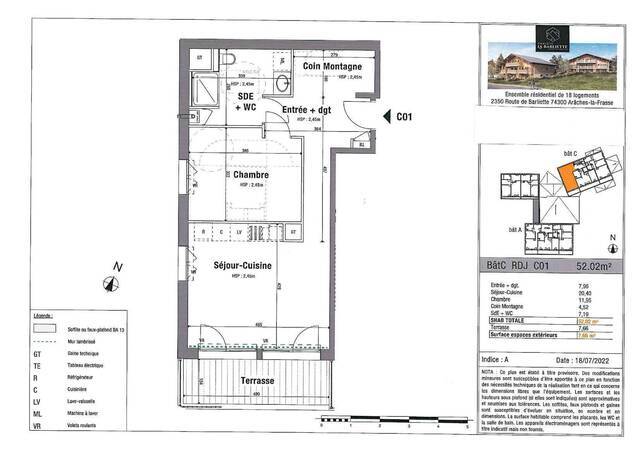 Vente Appartement t2 52.02 m² Les Carroz d'Arâches 74300