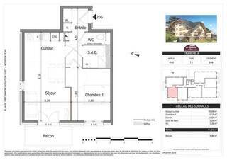 Sold Apartment 2 rooms 41 m² Saint-Gervais-les-Bains 74170 Centre