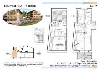 Vente Appartement t3 54.4 m² Les Contamines-Montjoie 74170 Centre