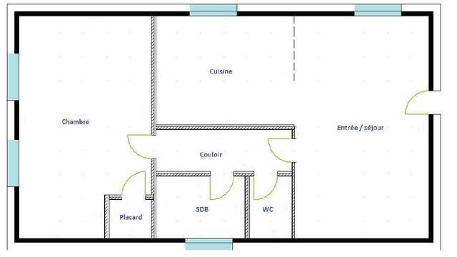 Location Appartement Aillant-sur-Tholon 42.71 m²