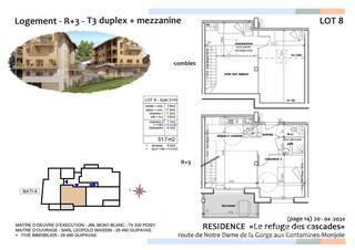 Vente Appartement t2 63.2 m² Les Contamines-Montjoie 74170 Centre