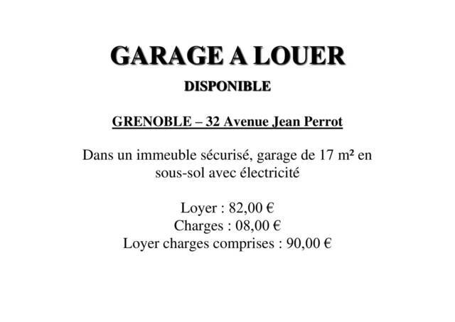 Location Parking garage Grenoble 38100