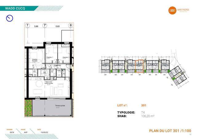 Vente Appartement 4 pièces et plus 106 m² Cucq 62780