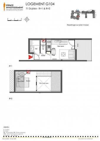 Location Appartement t1 19 m² Dinard 35800