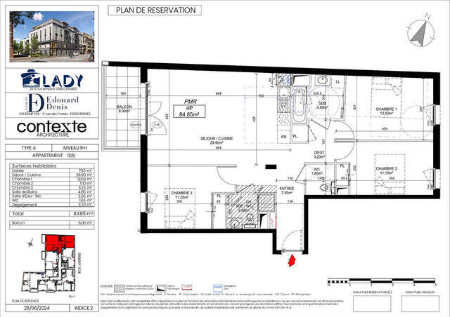 Vente Appartement 4 pièces 81.5 m² Dinard 35800 La Médiathèque