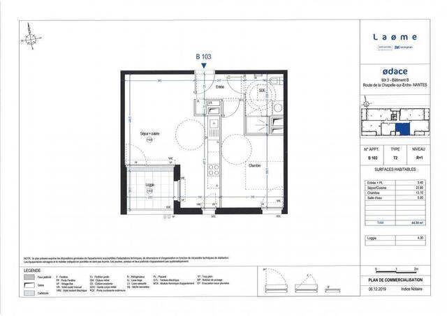 Location Appartement t2 44 m² Nantes 44300