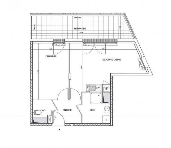 Location Appartement t2 41 m² Saint-Nazaire 44600