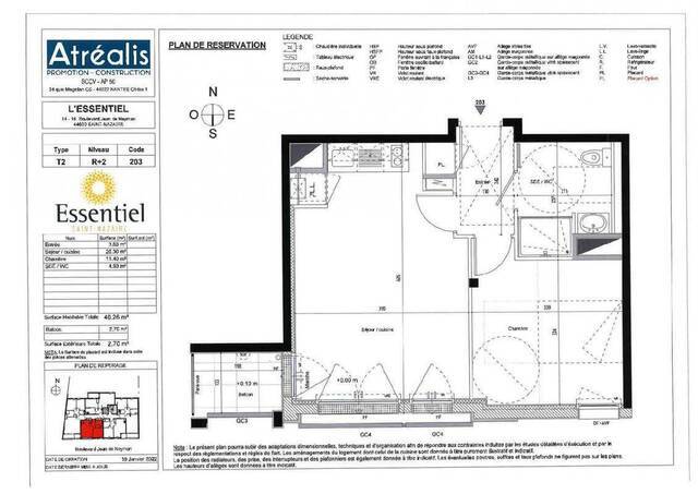 Location Appartement t2 40 m² Saint-Nazaire 44600