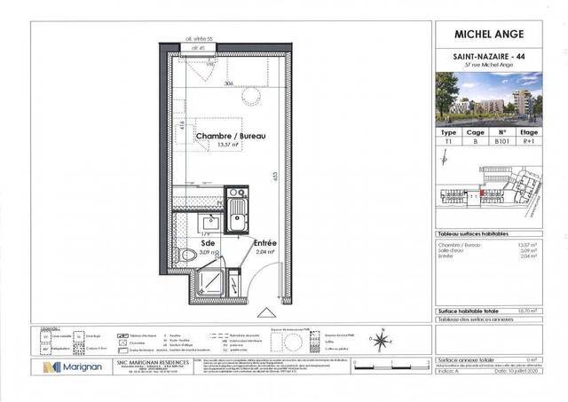 Location Appartement studio 1 pièce 18 m² Saint-Nazaire 44600