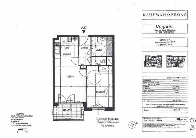 Location Appartement t2 46 m² Pornichet 44380