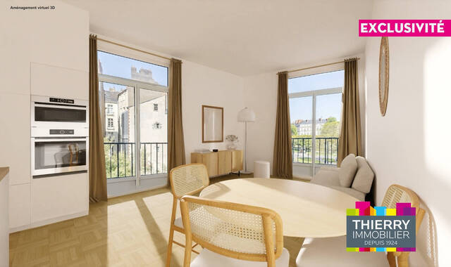 Vente Appartement 2 pièces 48.24 m² Nantes 44000 Centre ville