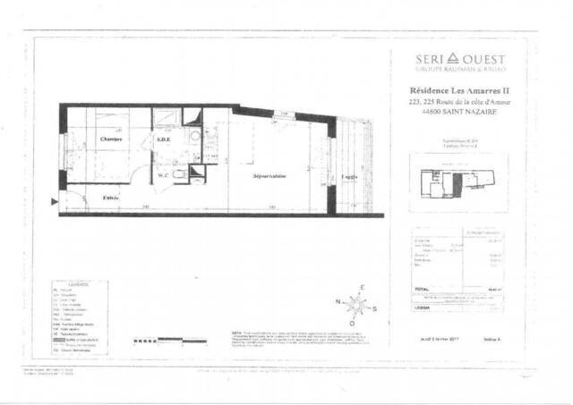 Location Appartement t2 46 m² Saint-Nazaire 44600
