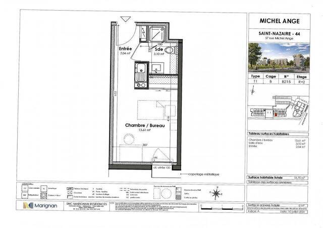 Location Appartement studio 1 pièce 18 m² Saint-Nazaire 44600