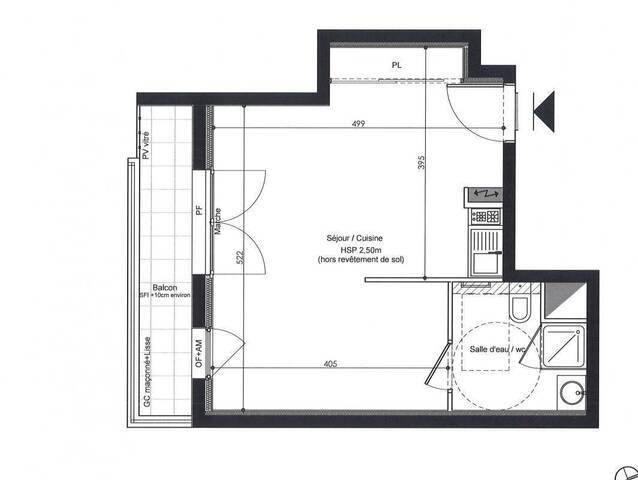 Location Appartement t1 bis 30 m² Saint-Nazaire 44600 CENTRE VILLE - GARE