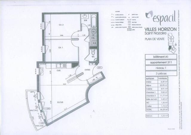 Location Appartement t3 66 m² Saint-Nazaire 44600