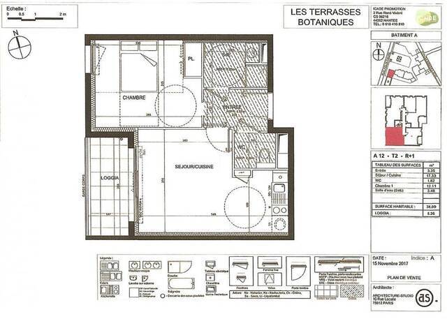 Location Appartement t2 38 m² Nantes 44000 SAINT PASQUIER