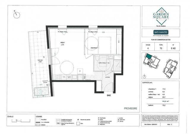 Location Appartement t2 44 m² Saint-Herblain 44800